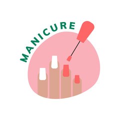 Manicure and pedicure salon logo