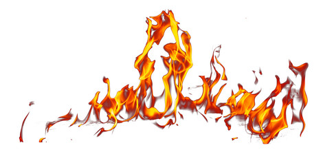 Flame of fire isolated on white background