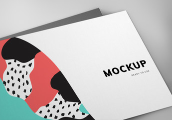 Colorful business card mockup design