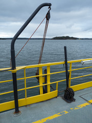 Anchor lift on a small ferry
