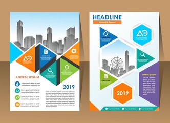 Abstract vector modern flyer brochure / annual report /design templates / stationery with white background in size a4