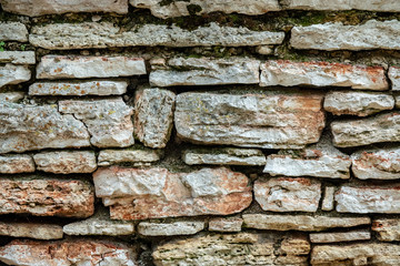 Old stone wall close-up.