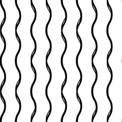 Decorative seamless pattern with lines. Hand painted grungy wavy stripes background. Trendy endless freehand texture