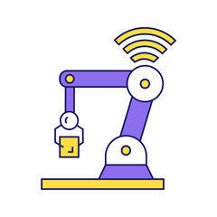 IoT robot color icon