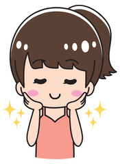 Women wearing make-up water