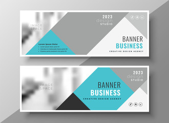 creative abstract business banners elegant design
