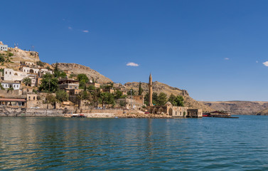 Halfeti, Turkey - Most of the village was submerged in the 1990s under the waters behind the dam on...