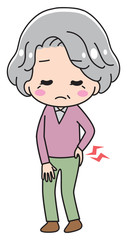 Elderly people with sore hips