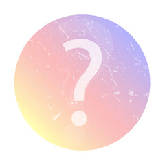 Question icon, social network avatar. 