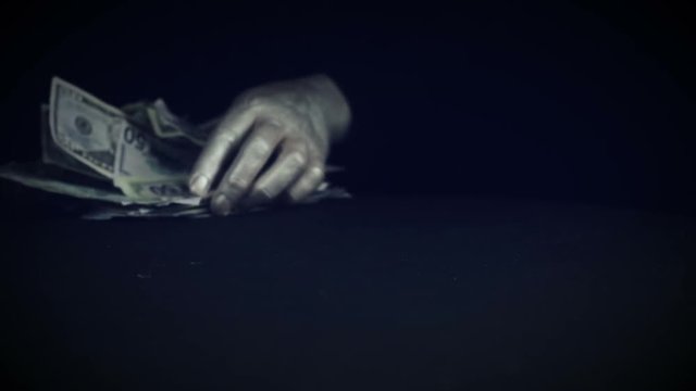 manipulations with a pack of money