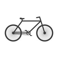 Bicycle icon on white background. Vector illustration.