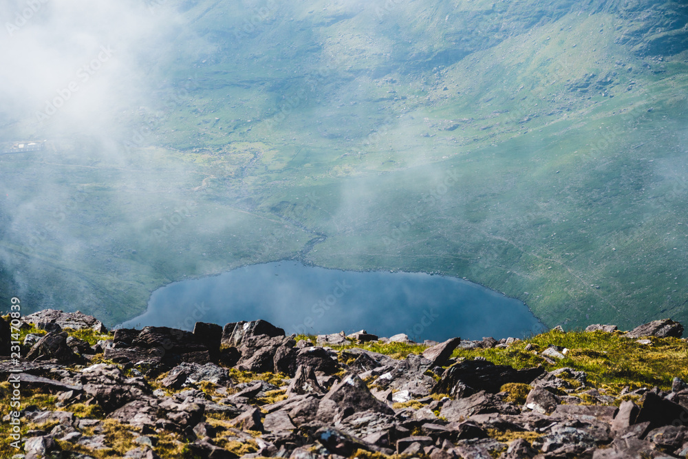 Wall mural Irish mountains view from Carrauntoohil in summer