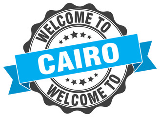 Fototapeta premium Cairo round ribbon seal