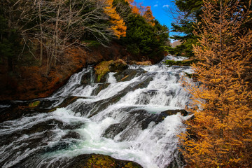 Ryuzu waterfall in Nikko Japan