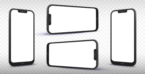 Smartphone From Different Angles and Perspectives with Transparent Background