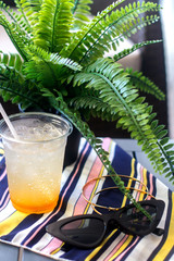 fresh lemonade with ice