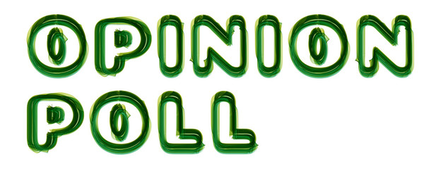 Opinion Poll - written on white background