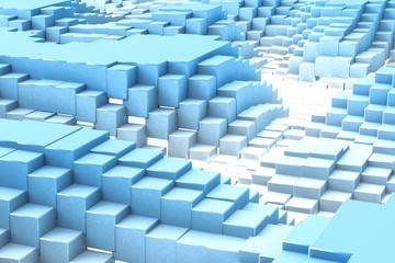3d rendering, White boxes background