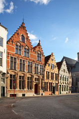 Fototapeta na wymiar Old street in Bruges. Belgium