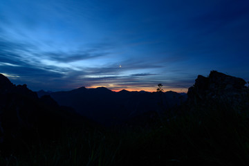 Dämmerung am Türle bei Hinterstein