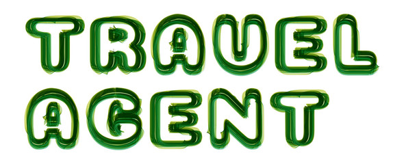 Travel Agent - written on white background