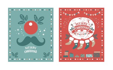 Happy New year and Merry Christmas poster