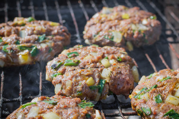 raw minced meat cooking cutlets