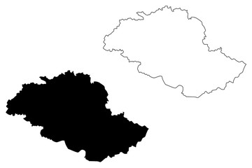 Gilgit-Baltistan (Province of Pakistan, Islamic Republic of Pakistan, Administrative units and Districts of Pakistan) map vector illustration, scribble sketch Northern Areas map