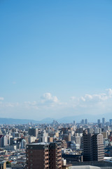 Naklejka premium 北摂から望む 大阪都市景観