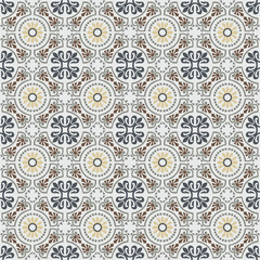 Vintage Mediterranean tiles style pattern