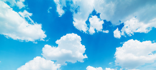 Naklejka na ściany i meble Blue sky and soft clouds