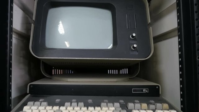 View of mini computer produced in 1970s -1980s

