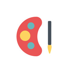 art lesson flat icon