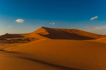 Fototapeta na wymiar Dunes of Erg Chebbi near Merzouga in Morroco