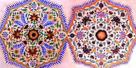 seamless hand painted floral pattern