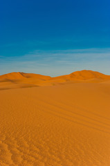 Fototapeta na wymiar Dunes of Erg Chebbi near Merzouga in Morroco
