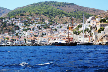 Fototapeta premium Landscape of Hydra island Saronic Gulf Greece