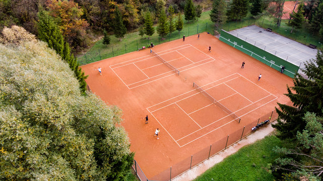 Clay tennis court - tennis club Stock Photo | Adobe Stock