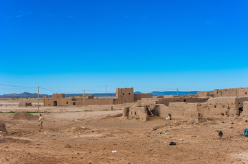 Woman in her small farm in the small village near Merzouga, Morocco