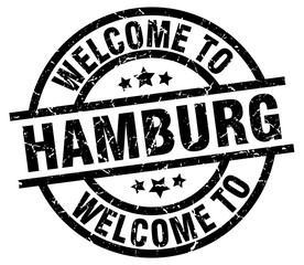 welcome to Hamburg black stamp