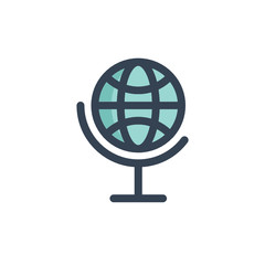 globe icon filled outline style