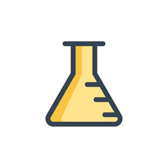 lab tube icon filled outline style