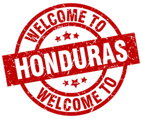welcome to Honduras red stamp
