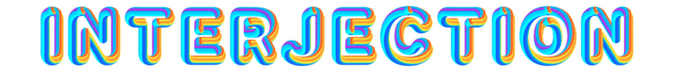 Obraz premium Interjection - colorful text written on white background