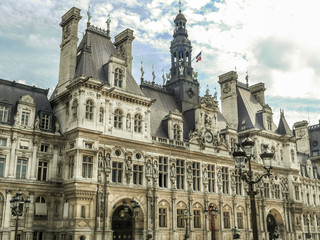 Fototapeta na wymiar Paris City Hall (Hotel de Ville)