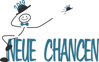 Strichmännchen - Neue Chancen zum Jahreswechsel