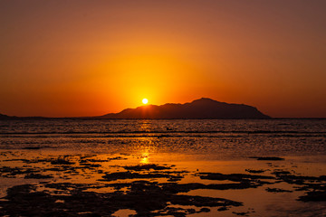 Fototapeta premium Nature seascape in Sharm-El-Sheikh, Egypt over Tiran island, Red sea, Saudi Arabia