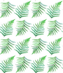 fern watercolor seamless pattern