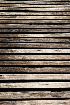 The old wooden walkway is beautiful.