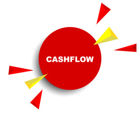 red vector banner cashflow